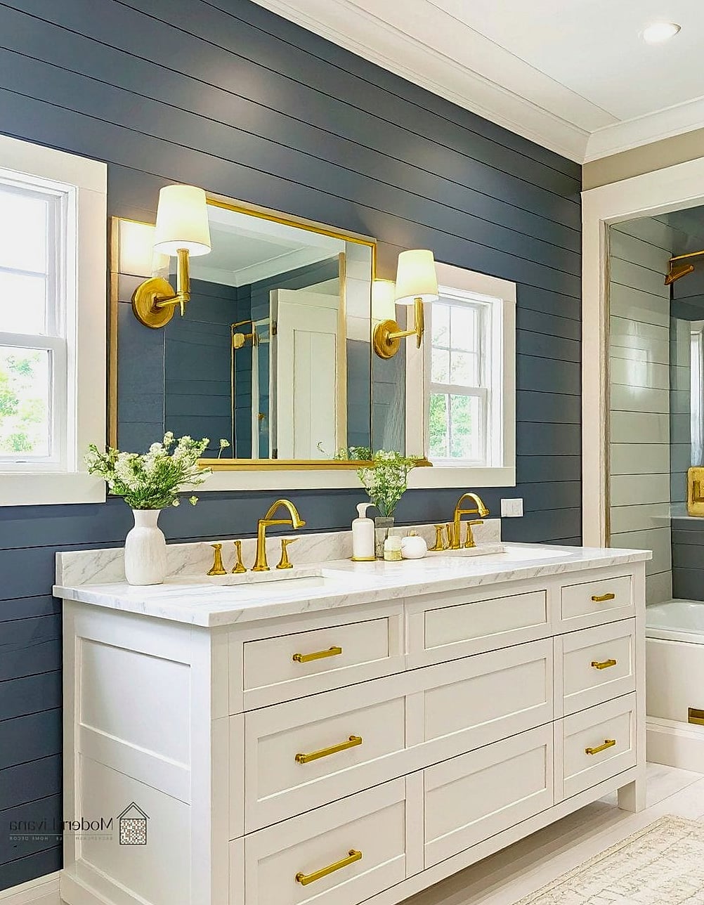 Navy Blue Shiplap Walls