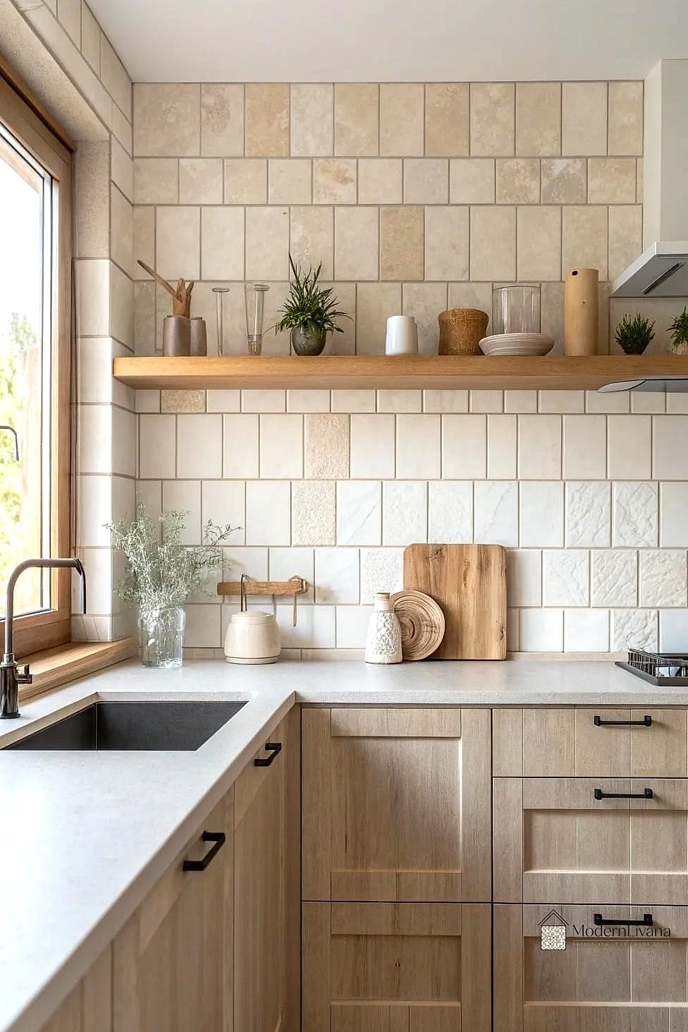 27 Minimalist Kitchen Ideas You Haven't Seen Before 18 A Neutral Backsplash That Blends with the Counter