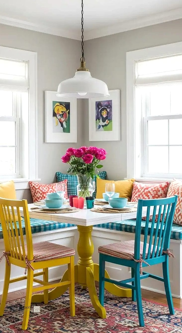 Nook with a Bold Accent Color