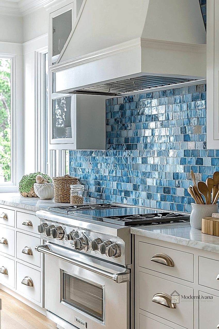 Ocean Blue Textured Tile