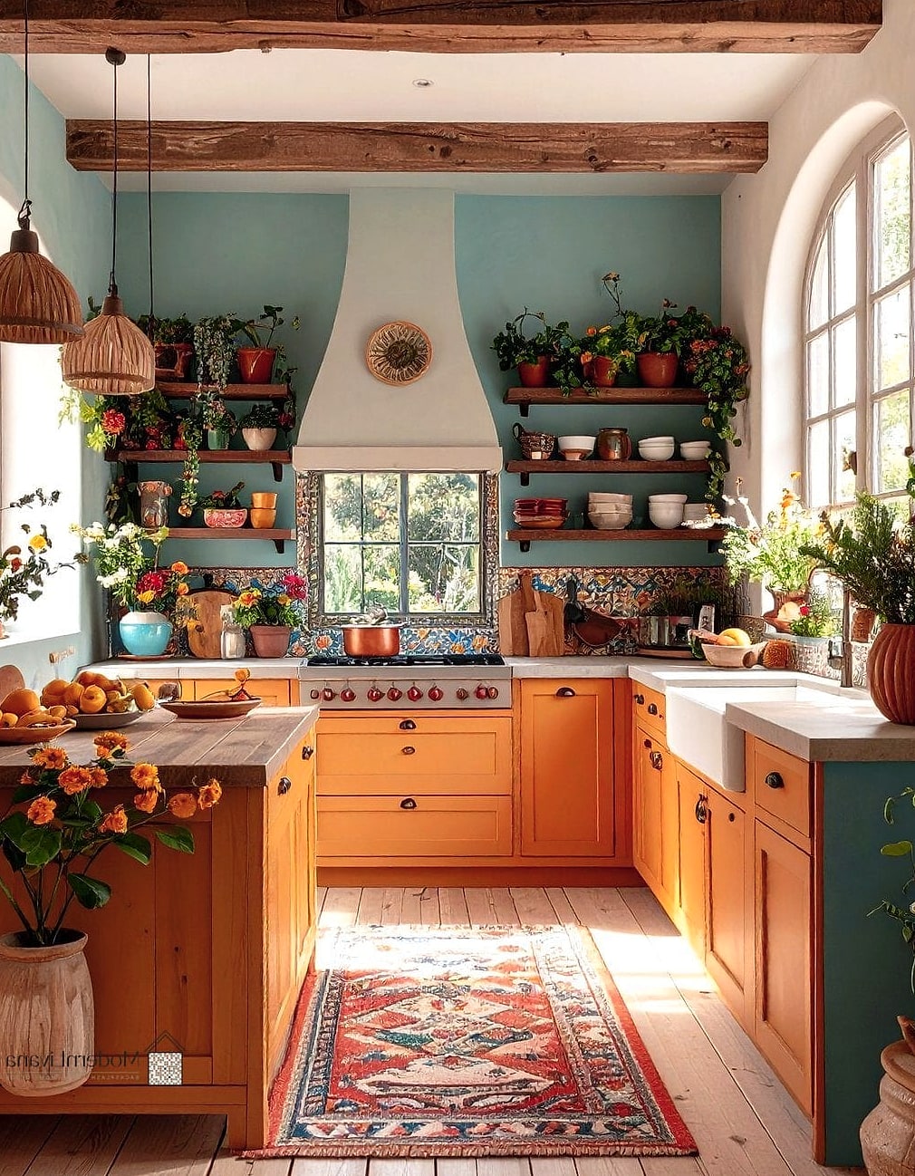 29 Colorful Kitchen Ideas That Look Expensive But Aren't 26 Ochre Kitchen Cabinets