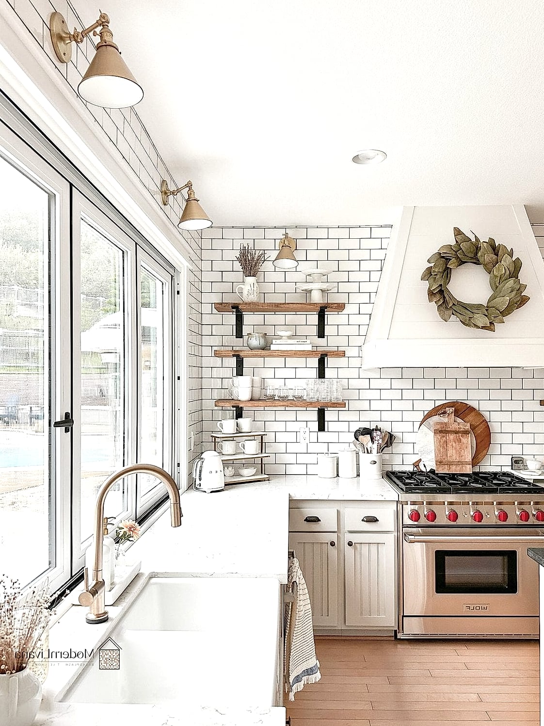 28 Off White Kitchen Ideas You Haven't Seen Before 25 Off White Kitchen with Open Shelving and Woven Baskets