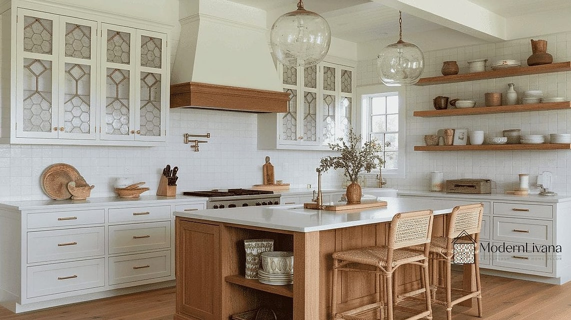 28 Off White Kitchen Ideas You Haven't Seen Before 28 Off White Cabinets with a Hidden Pantry Behind a Cabinet Door