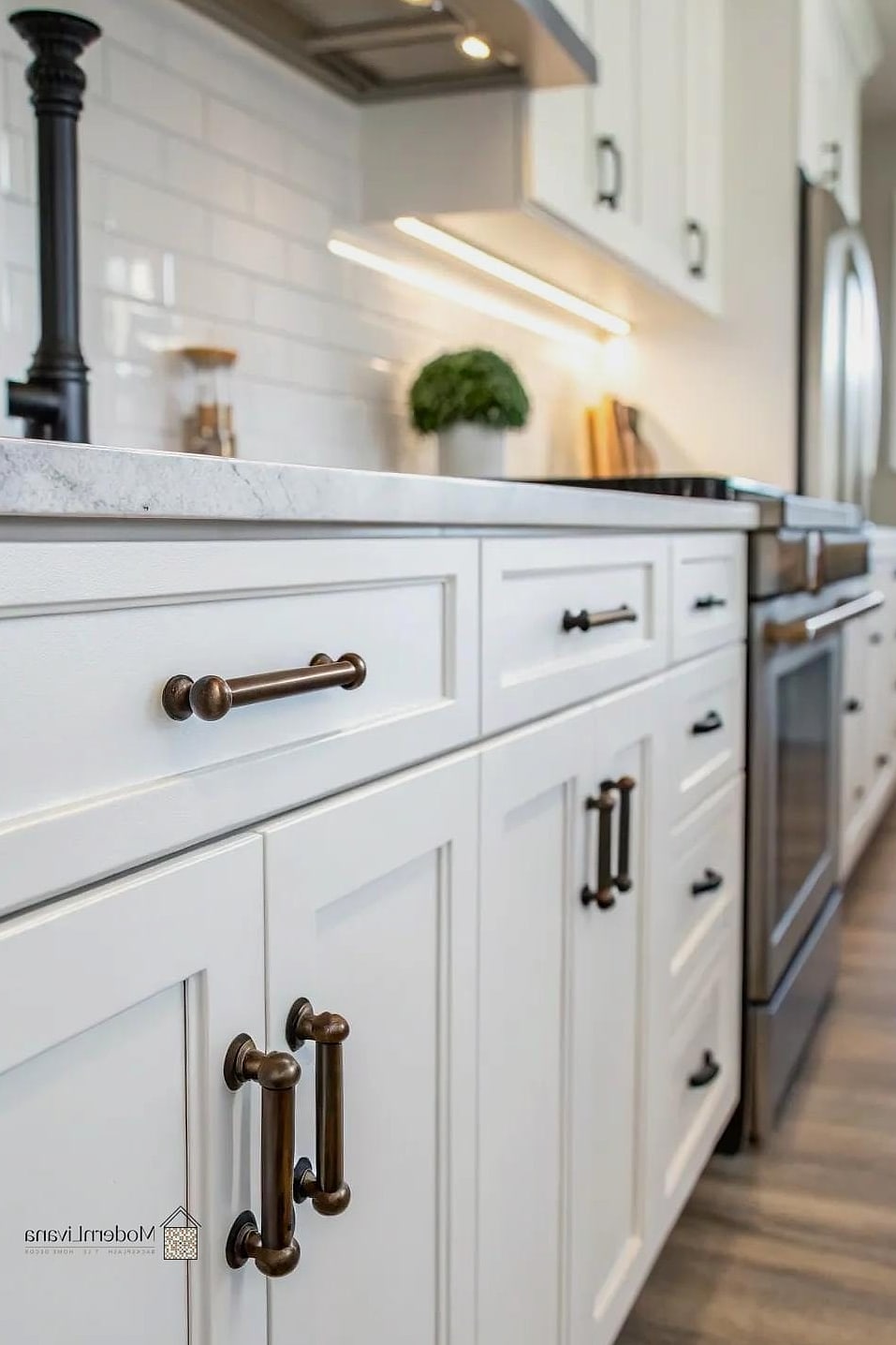 28 Hardware for White Cabinets Ideas That Will Change How You See Your Home 23 Oil-Rubbed Bronze for Depth