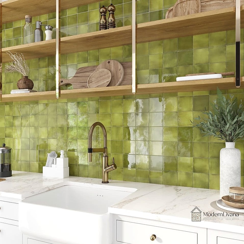 29 Green Tile Ideas That Look Expensive But Aren't 15 Olive Green Tile Laundry Room Floor