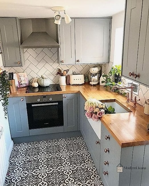 30 Small Kitchen Ideas We Can't Stop Pinning 15 Open Corner Shelving to Soften Hard Lines