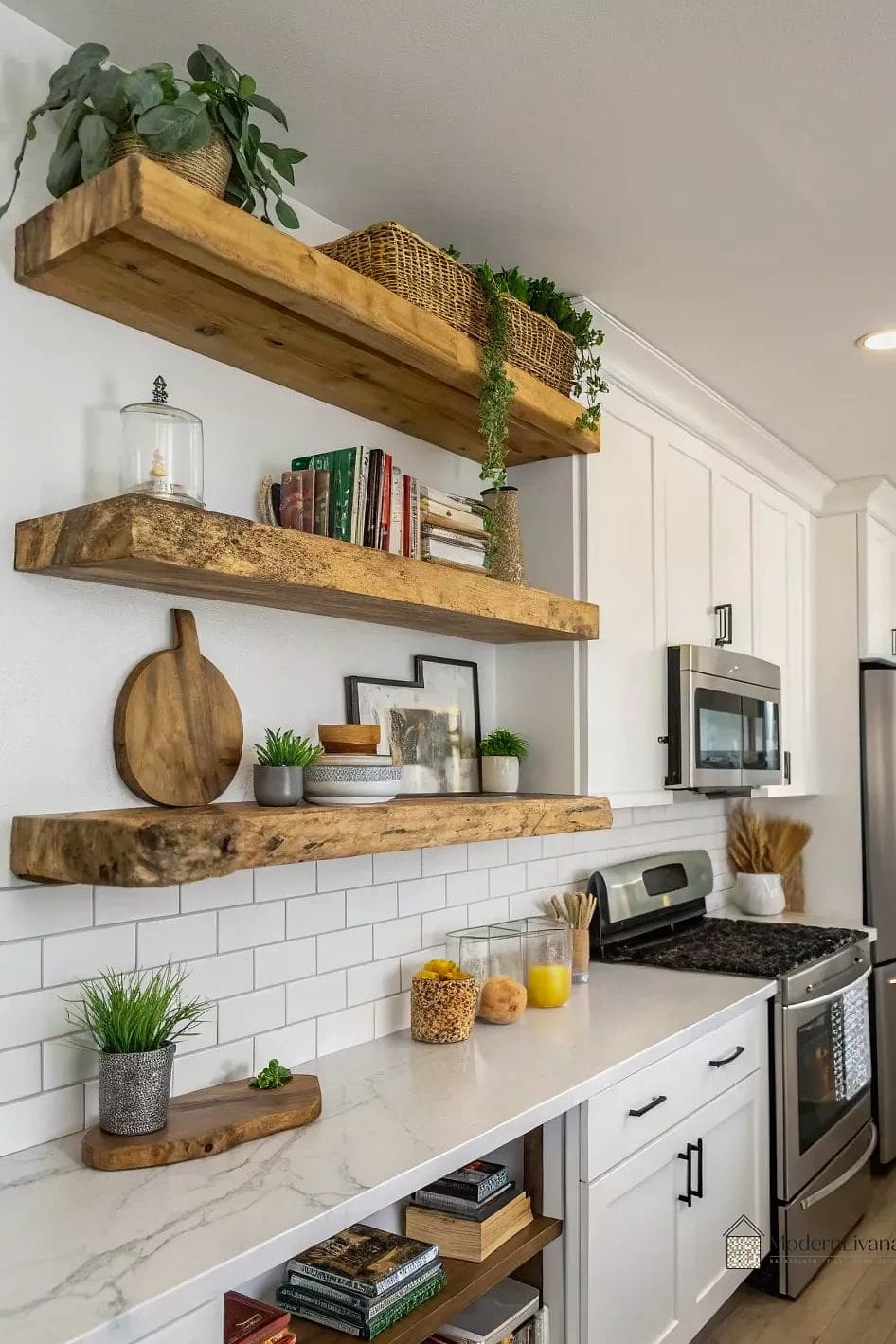 27 Kitchen Floating Shelves Ideas Creative Open Ideas Worth Stealing From Interior Designers 7 Open Shelves with Built-In Lighting