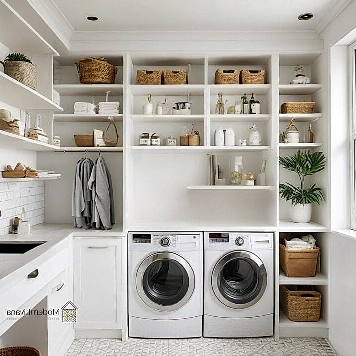 Open Shelving with Labeled Jars