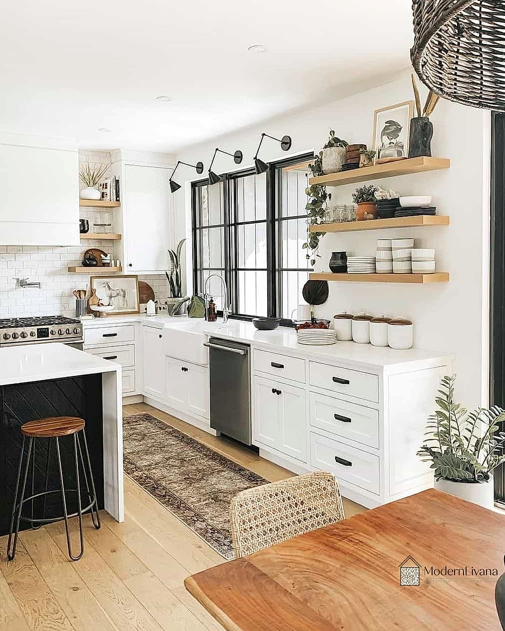 26 White Cabinets Ideas That Look Expensive But Aren't 12 Open Shelving Mixed with Closed Cabinets