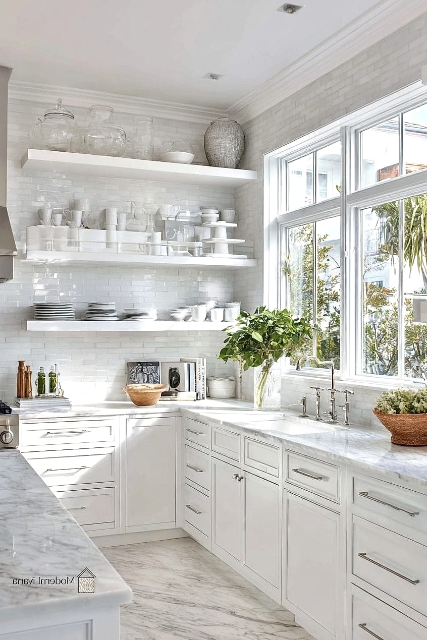 Open Shelving with Curated Styling