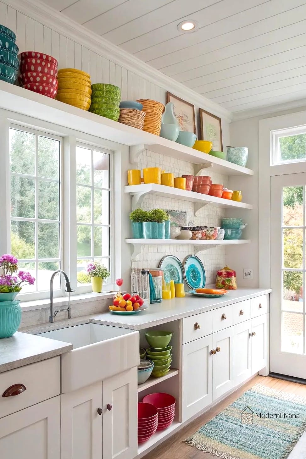 22 Open Shelving Kitchen Ideas That Will Transform Your Space 14 Open Shelving for Displaying Colorful Dishware