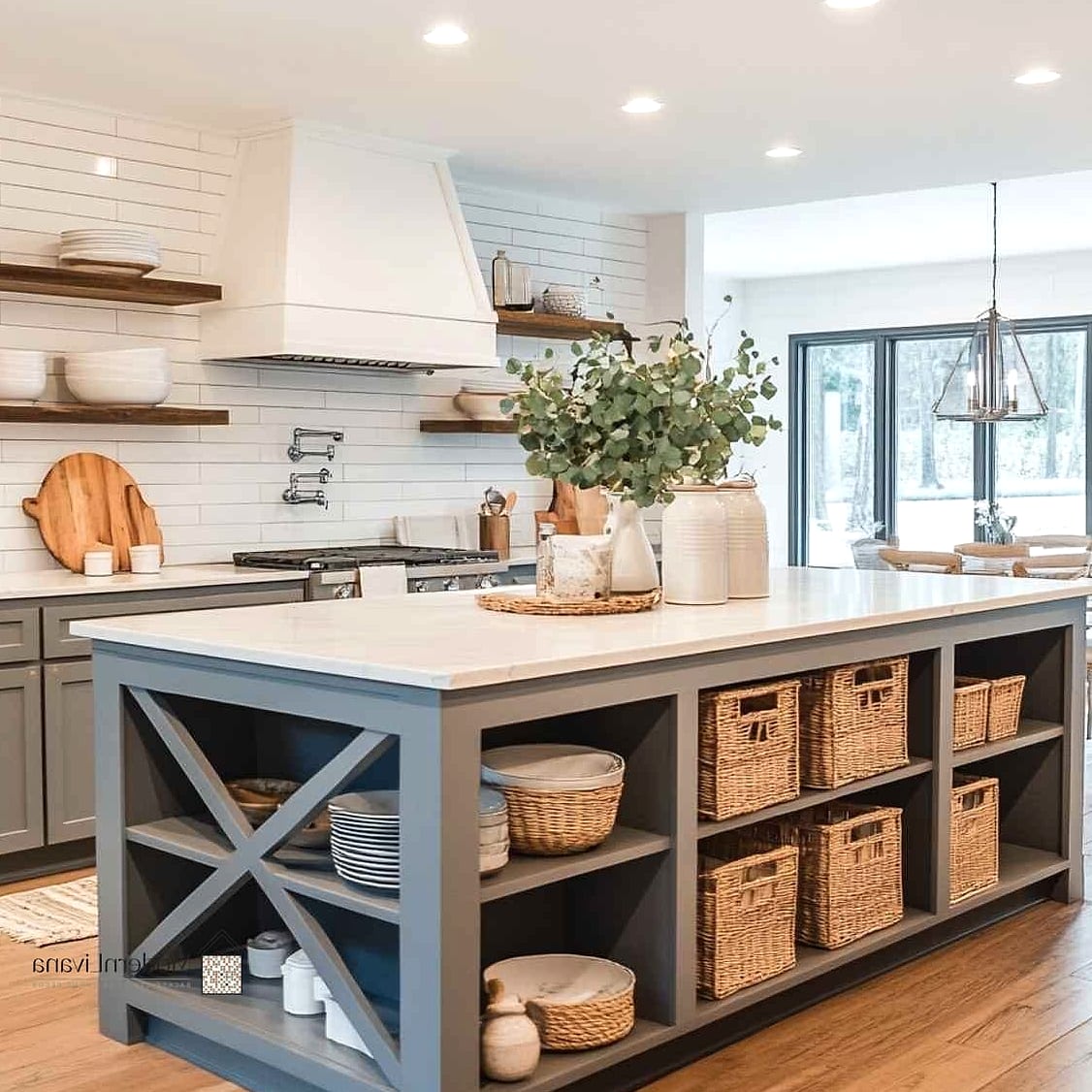 22 Open Shelving Kitchen Ideas That Will Transform Your Space 16 Open Shelving Built Into a Kitchen Island