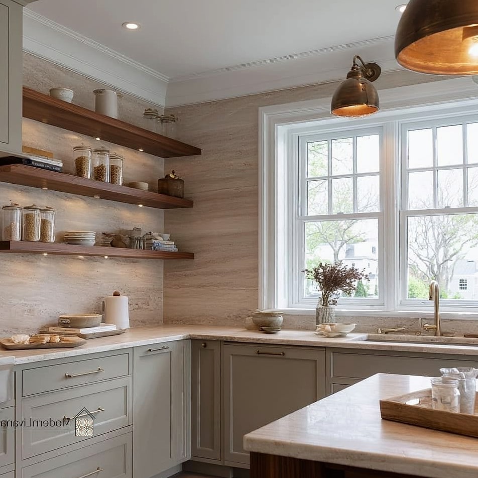 Open Shelving with Curated Styling