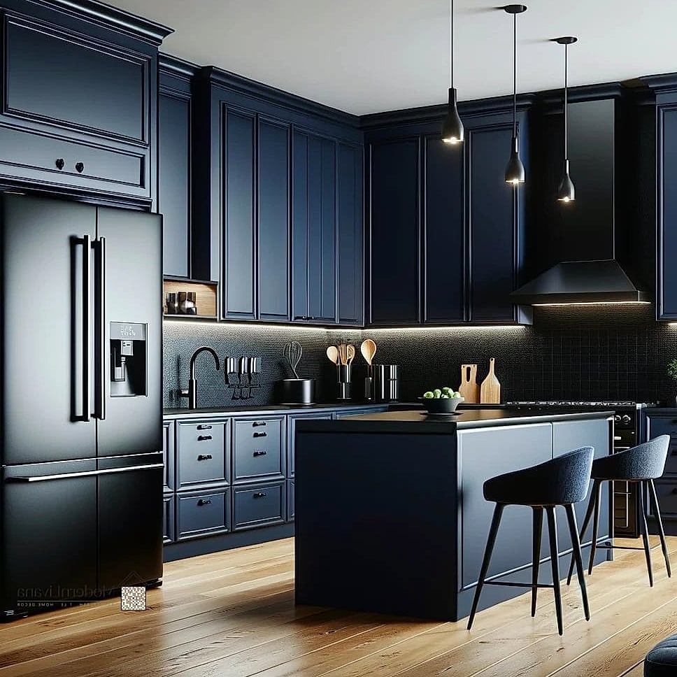 Pair With Navy Blue Cabinets