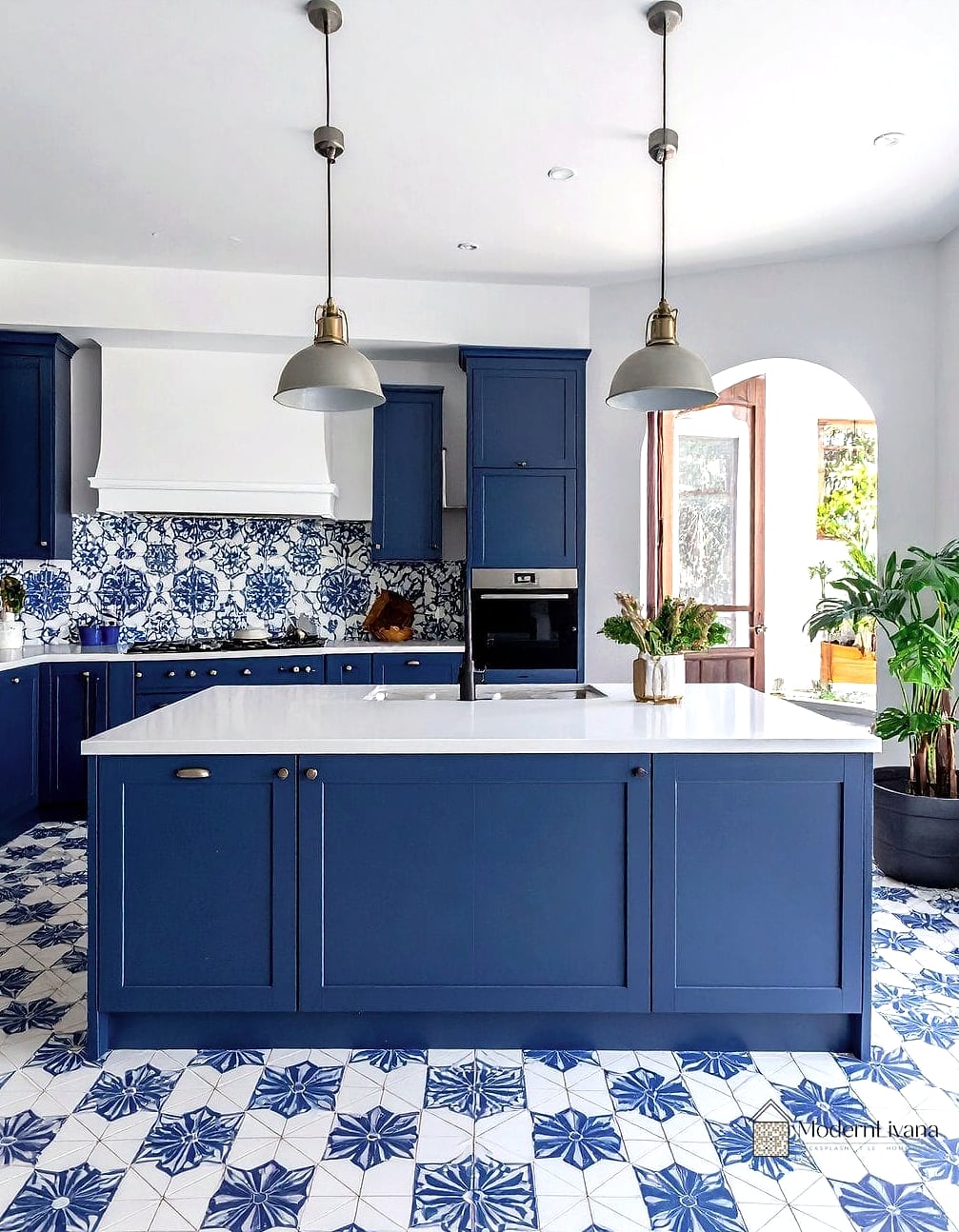 Patterned Cement Tile Floor