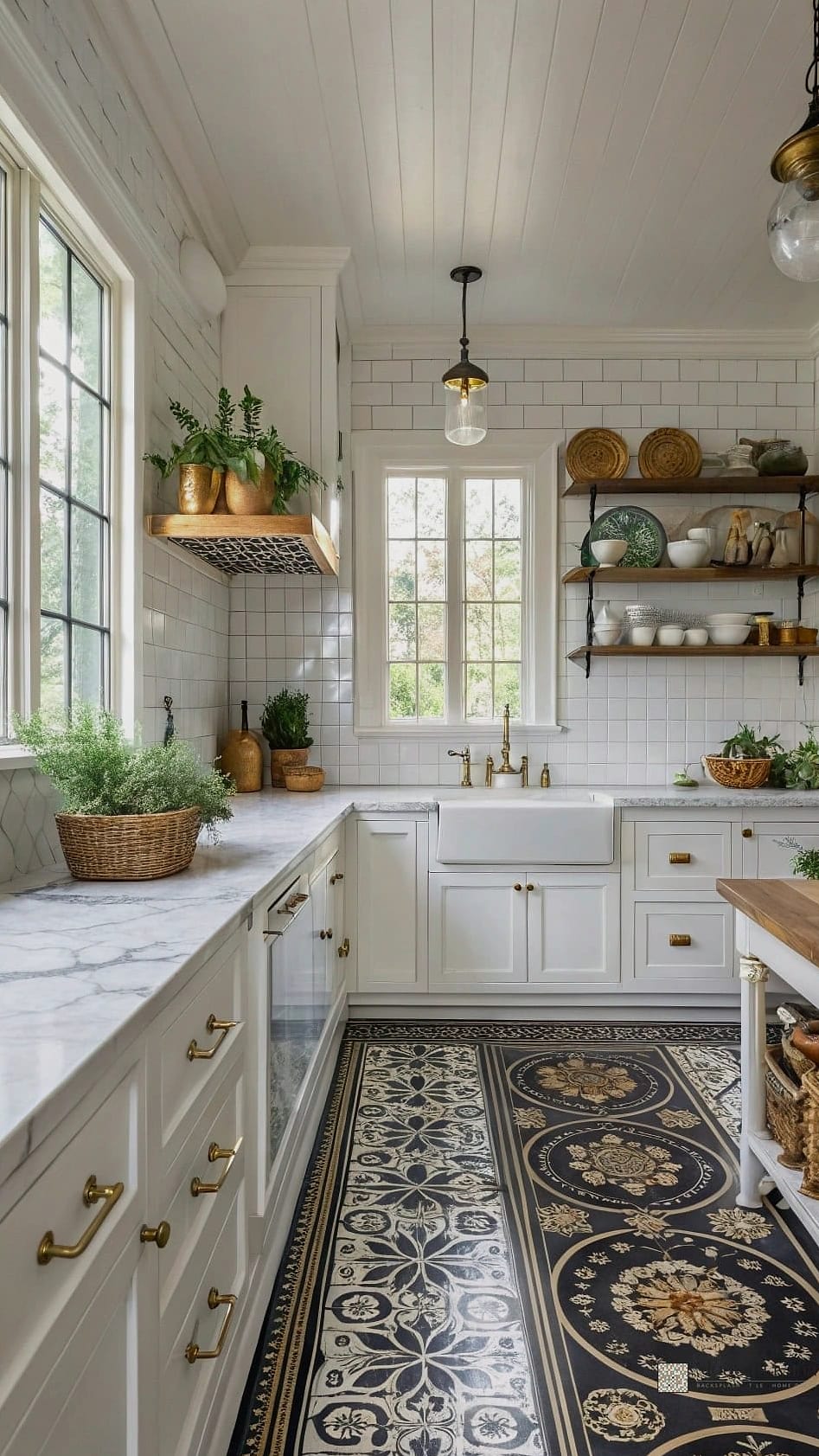 Patterned Encaustic Floor Tile