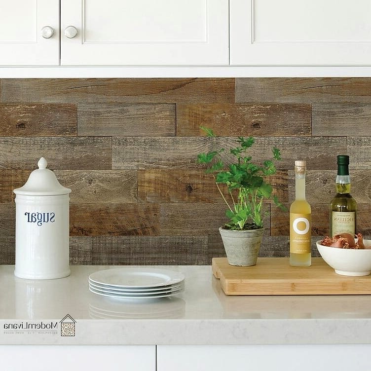 Peel-and-Stick Reclaimed Wood Planks for Renters
