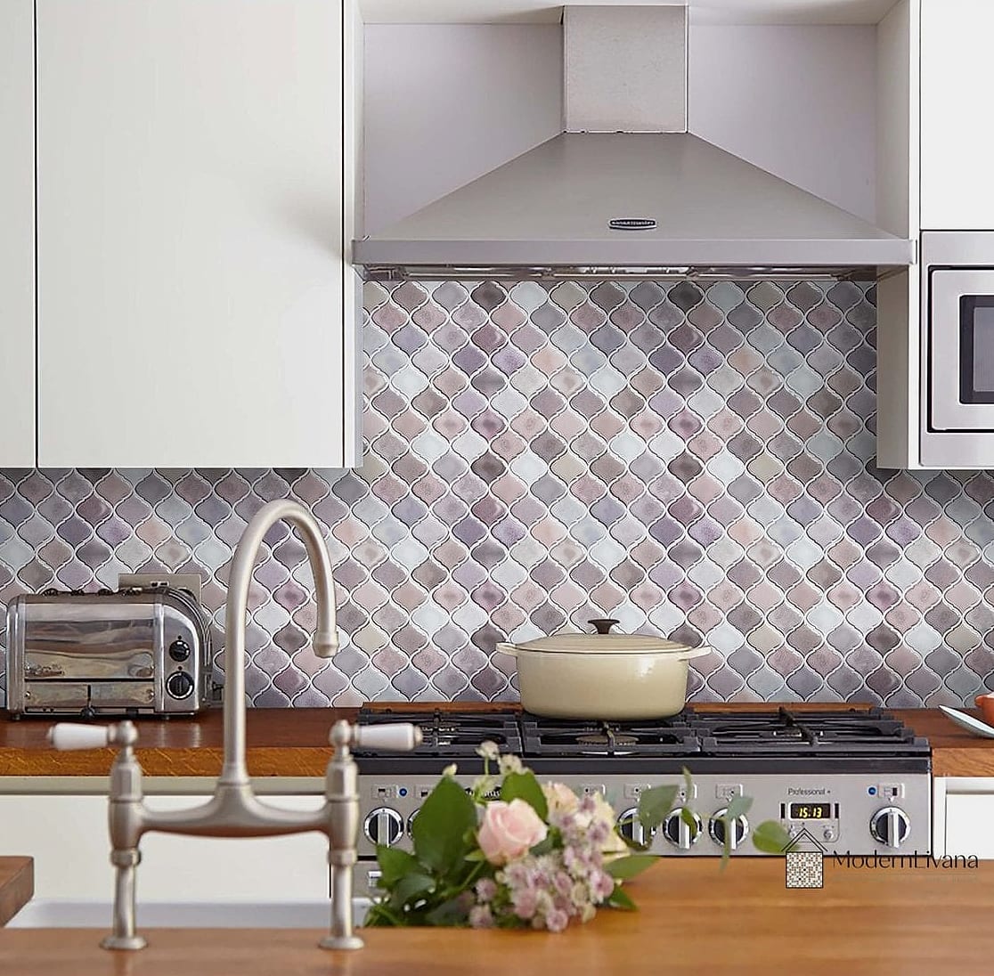 Peel-and-Stick Marble Look Tiles