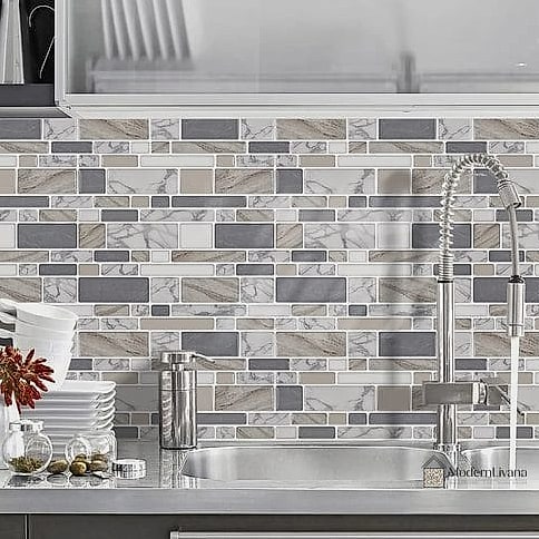 A Peel-and-Stick Backsplash for Renters