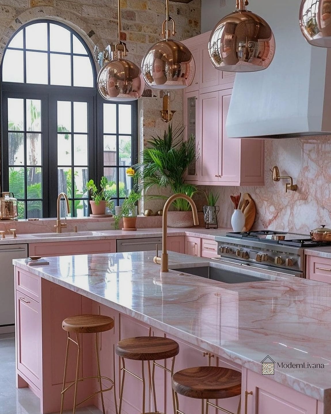 24 Pink Kitchen Ideas to Inspire Your Next Renovation 16 Pink Quartz Countertops