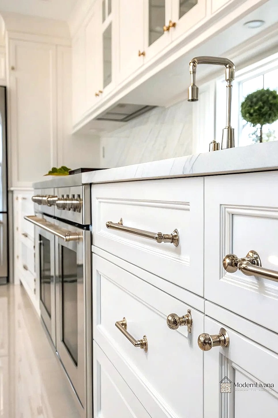 28 Hardware for White Cabinets Ideas That Will Change How You See Your Home 4 Polished Nickel Knobs