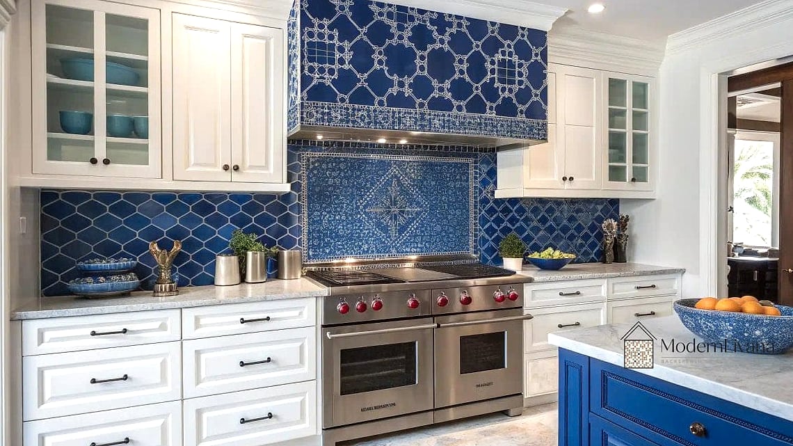 Prussian Blue Accent Wall Tile