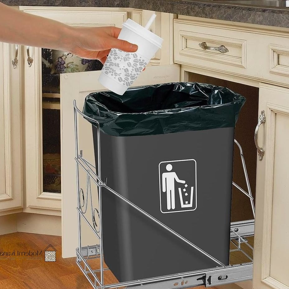 A Pull-Out Trash and Recycling Cabinet