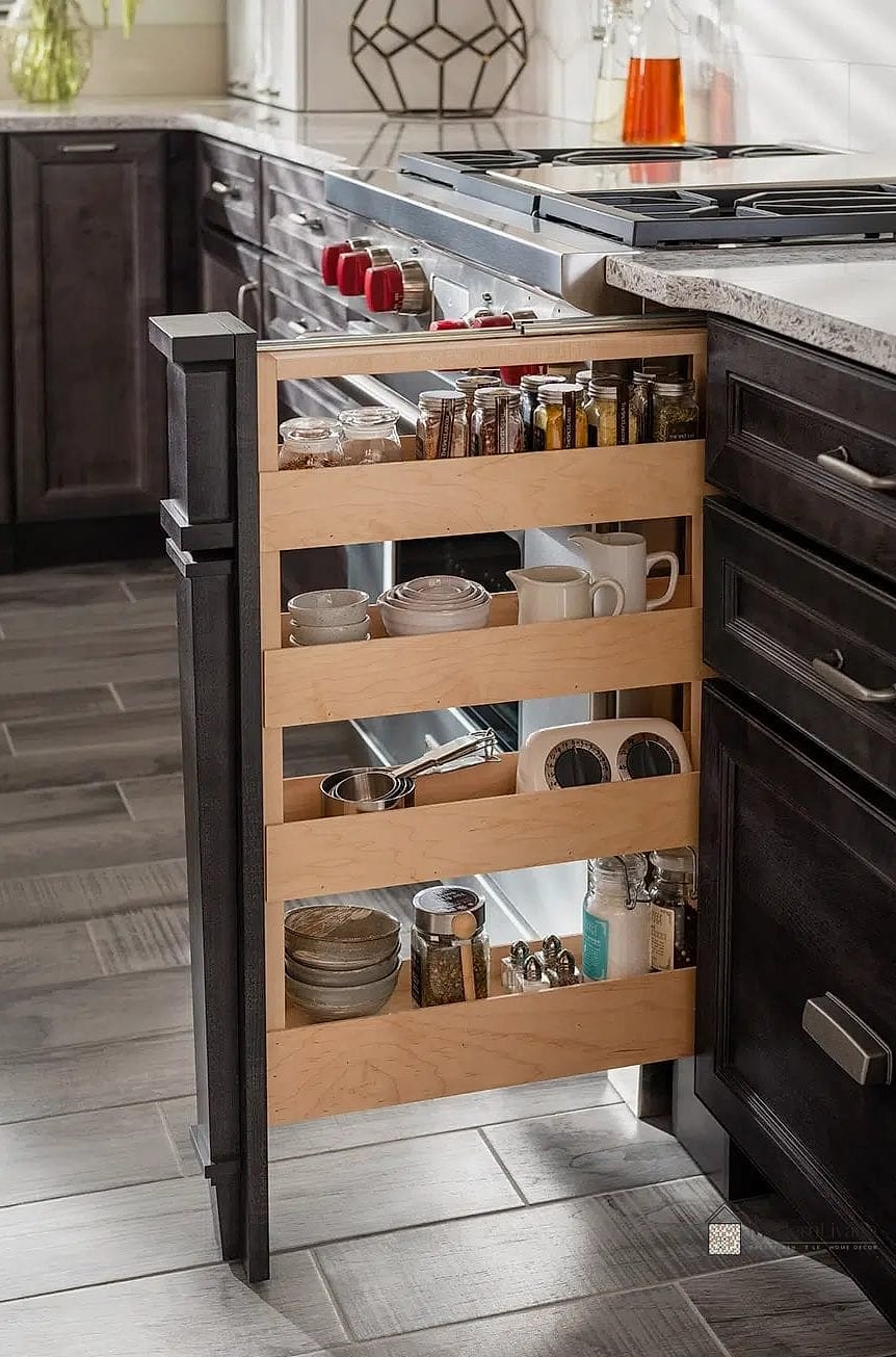 A Pull-Out Spice Rack Cabinet