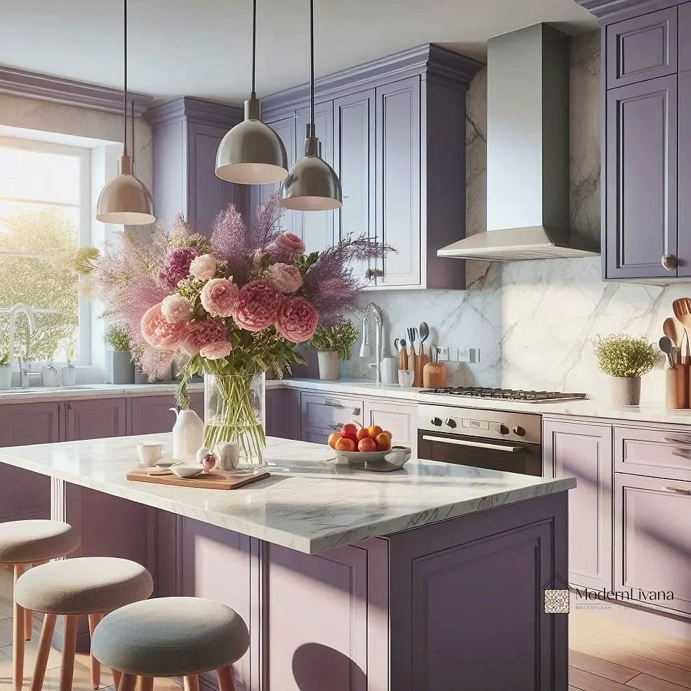 29 Purple Kitchen Ideas That Are Stylish and Practical 19 Purple Kitchen Cart for Small Kitchens