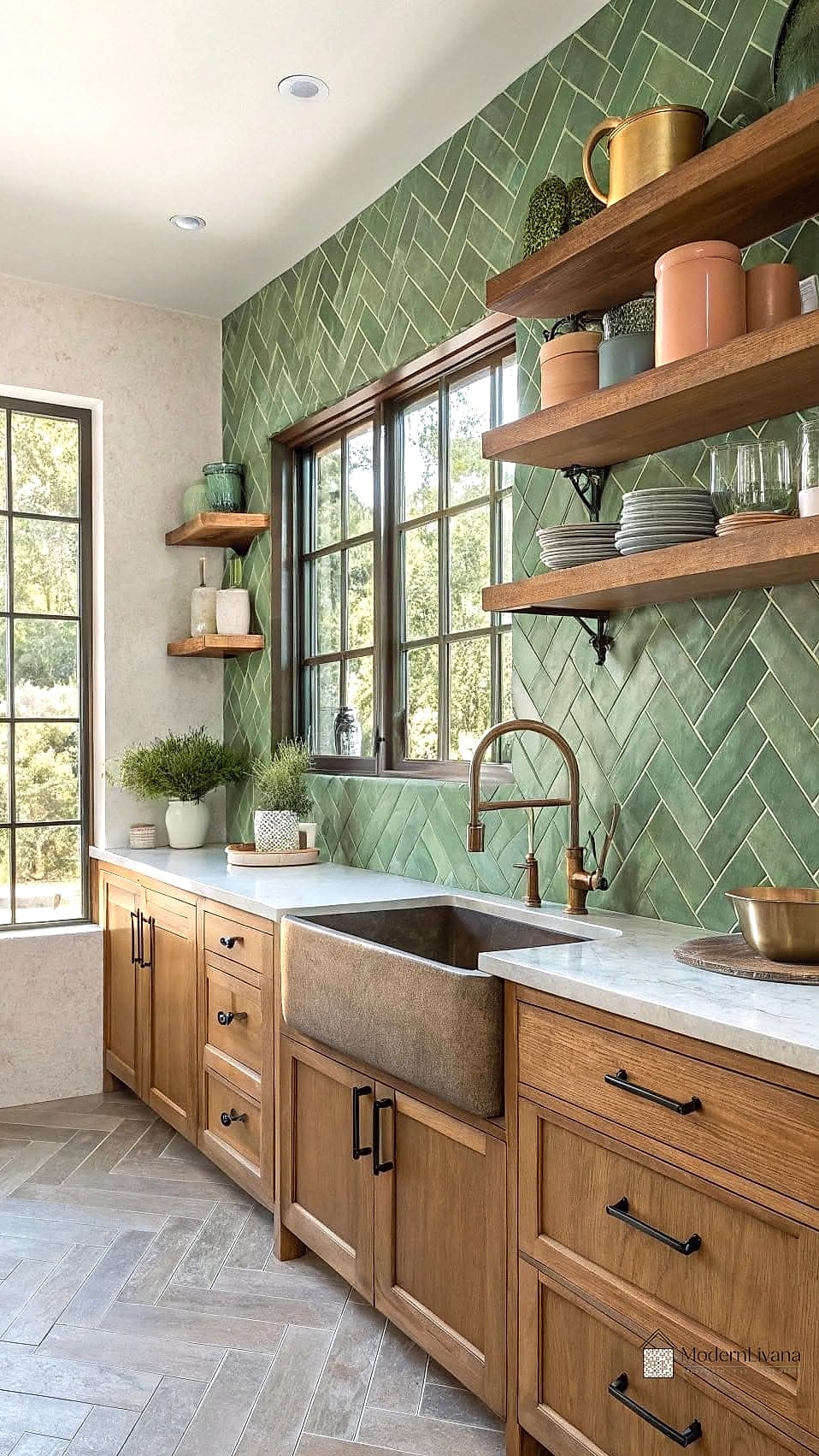 Reclaimed Wood and Tile Mix