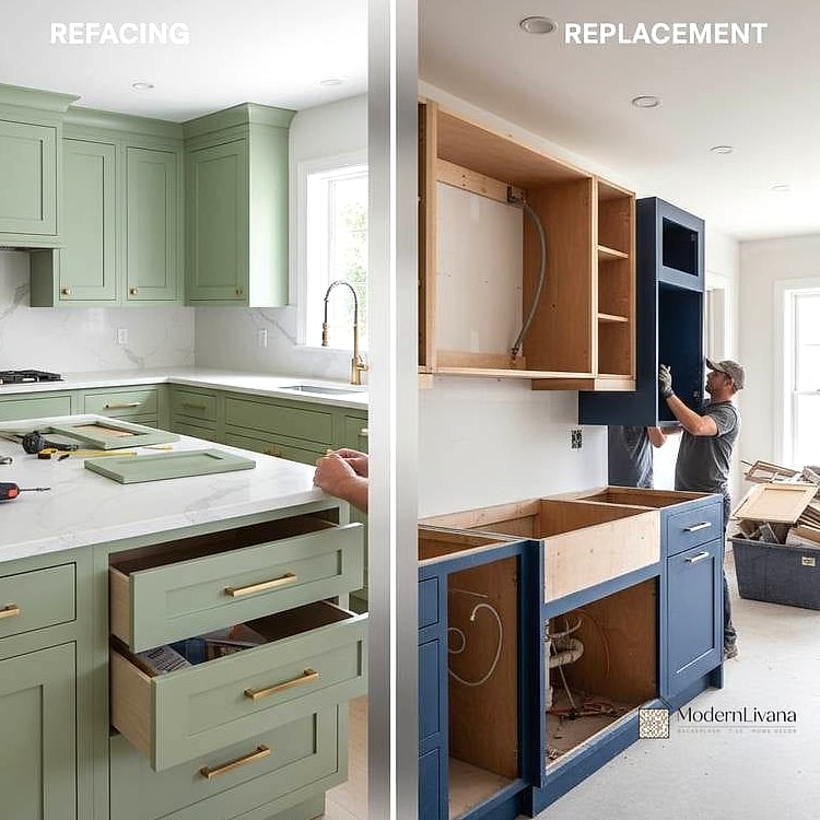 Replace Cabinet Doors with Fluted or Paneled Fronts