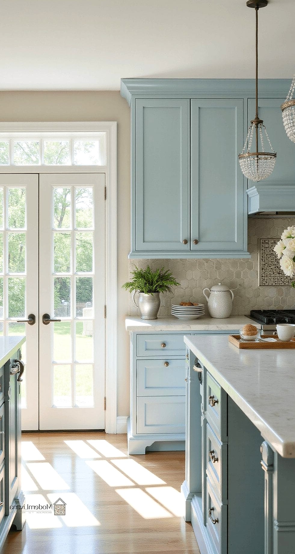 Robin's Egg Blue Beadboard Backsplash
