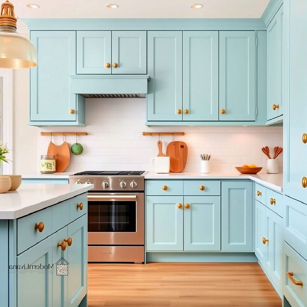 Robin's Egg Blue Accent Wall