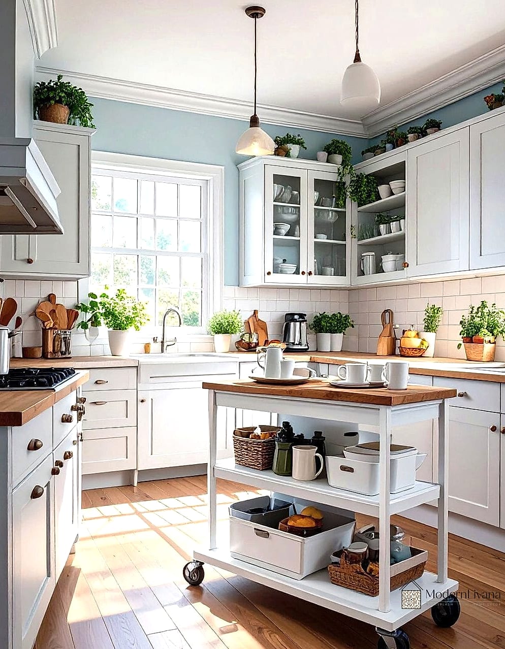 28 Galley Kitchen Ideas Worth Bookmarking Before You Renovate 14 A Rolling Kitchen Cart