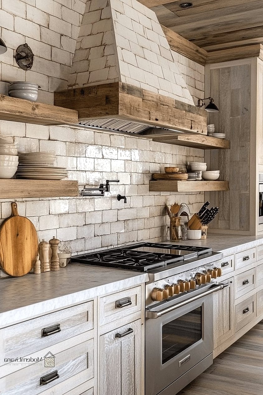 Rustic Whitewashed Brick