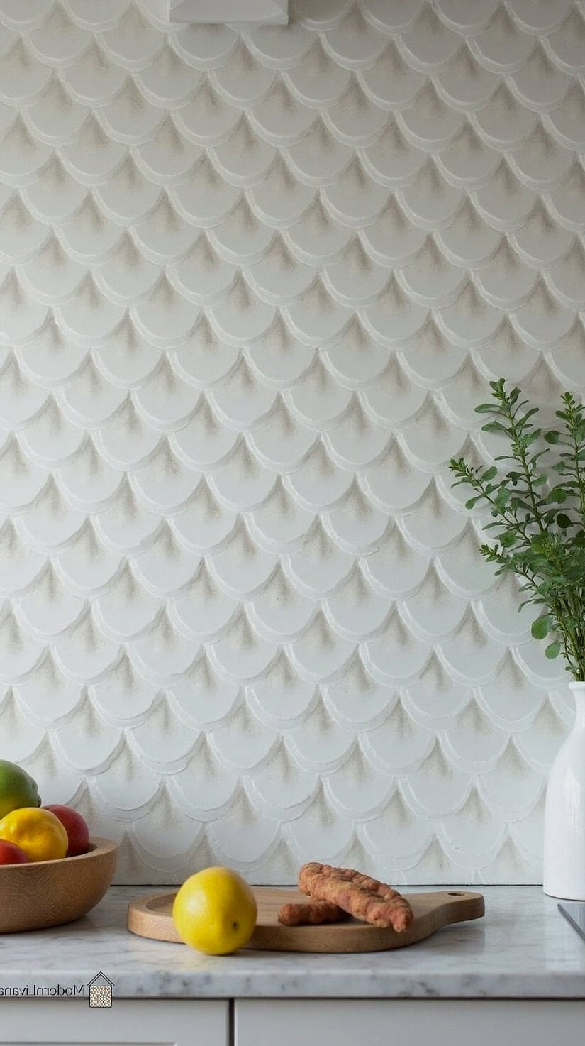 Scalloped or Fish Scale Tile Accent