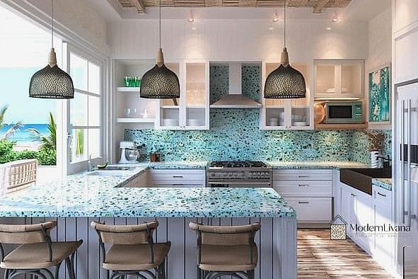Sea Glass Green Cabinetry