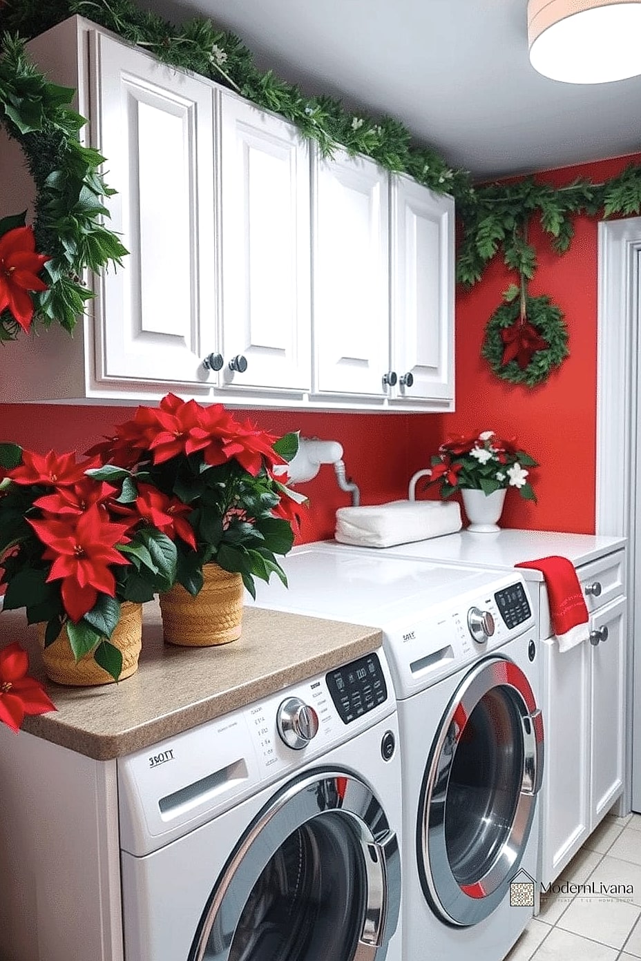 Seasonal Decor on Open Shelves