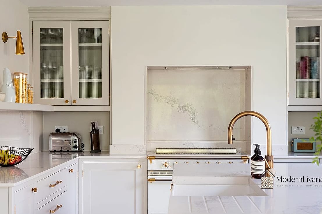 25 Shaker Kitchen Ideas for Every Home Style and Budget 12 Shaker Cabinets with Brass Hardware