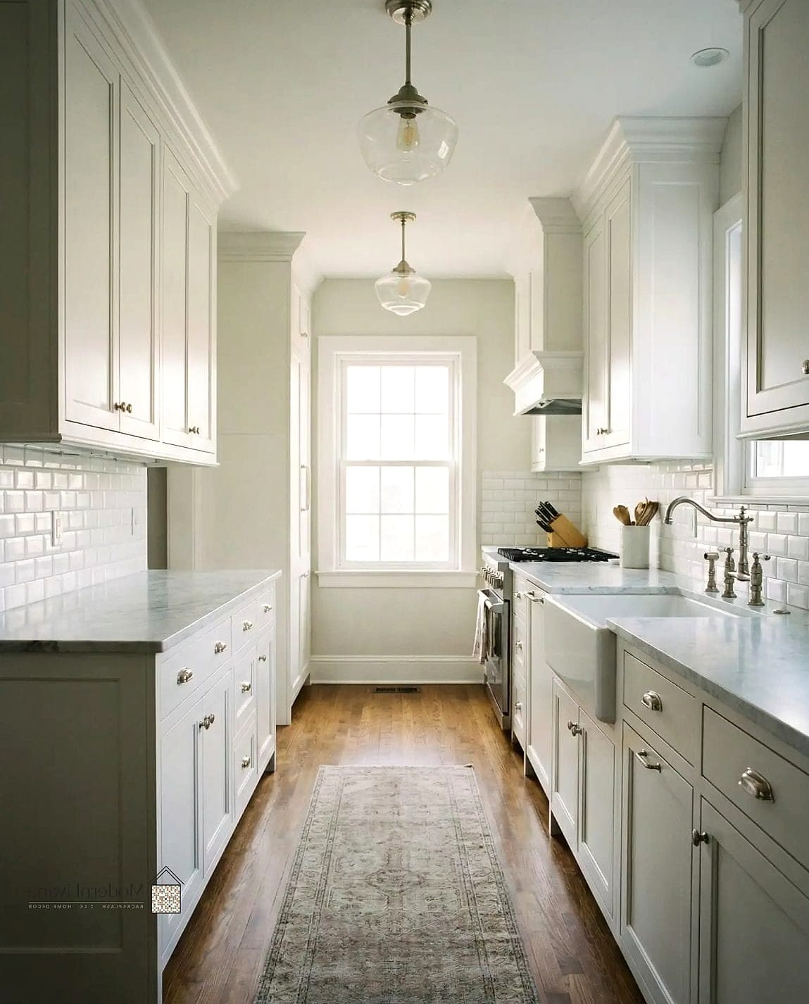 25 Shaker Kitchen Ideas for Every Home Style and Budget 16 Shaker Cabinets in a Galley Kitchen