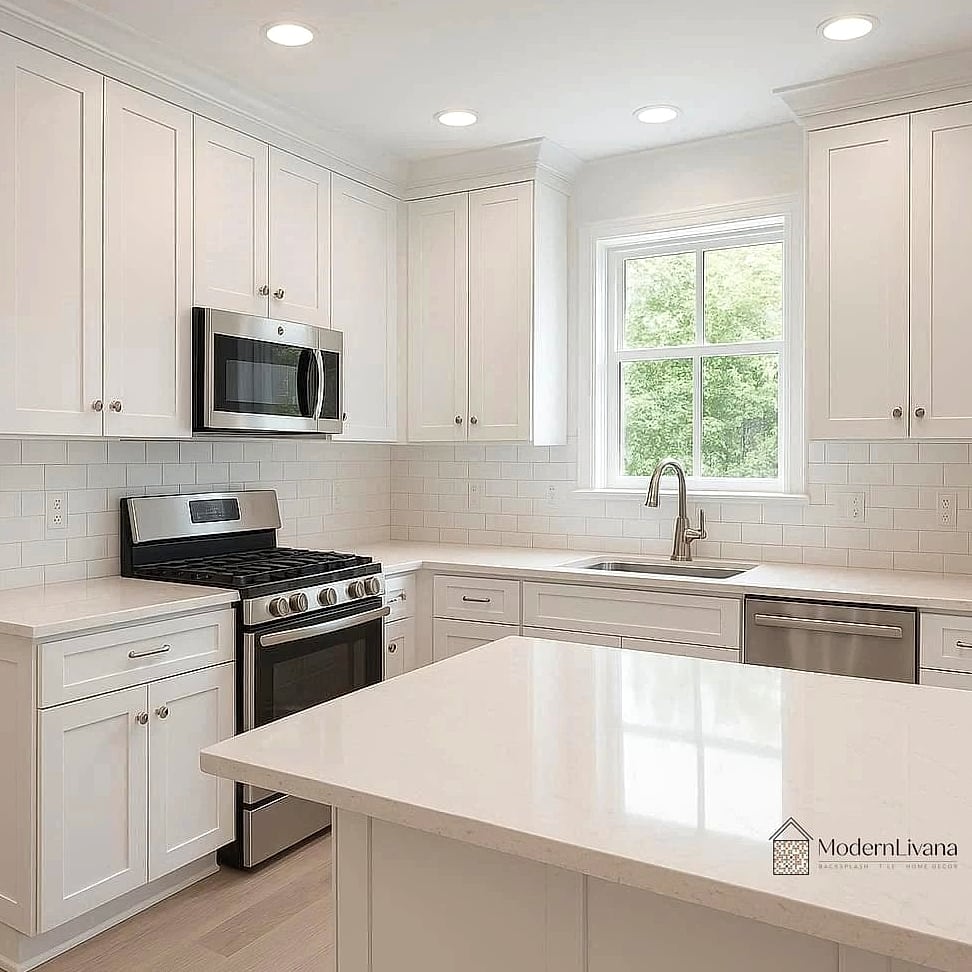 25 Shaker Kitchen Ideas for Every Home Style and Budget 17 Shaker Cabinets with Quartz Countertops