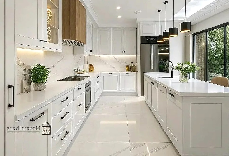 25 Shaker Kitchen Ideas for Every Home Style and Budget 23 Shaker Cabinets with Under-Cabinet Lighting