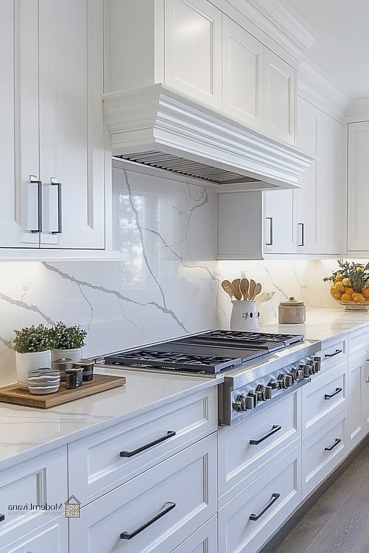 Shaker-Style Built-In Bar Cabinet