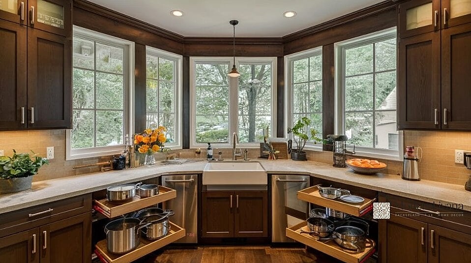 25 Kitchen Layout Ideas Functional Layouts Ideas That Look Expensive But Aren't 4 L-Shaped Layout with a Corner Pantry