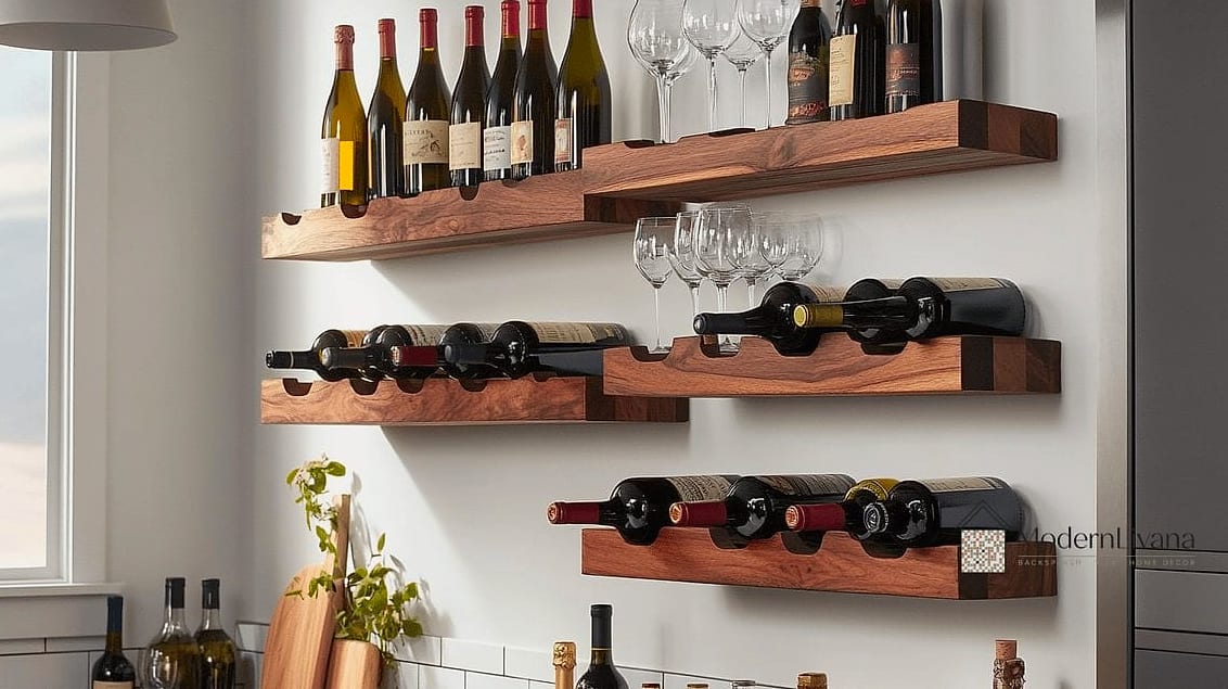 27 Kitchen Floating Shelves Ideas Creative Open Ideas Worth Stealing From Interior Designers 24 Shelves with Built-In Wine Storage