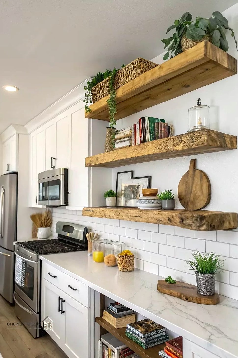 27 Kitchen Floating Shelves Ideas Creative Open Ideas Worth Stealing From Interior Designers 20 Shelves with a Textured Finish