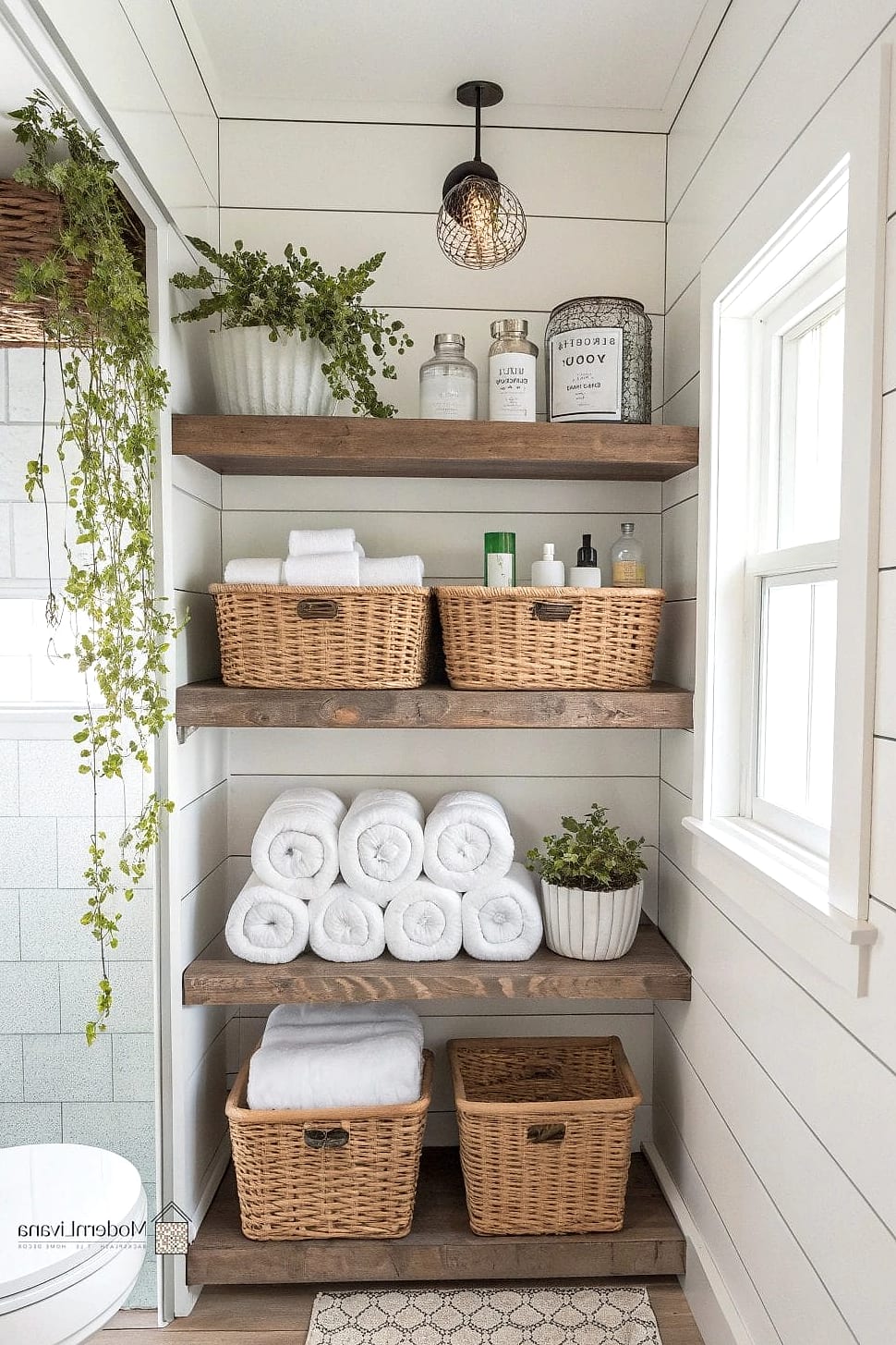 Shiplap with Open Shelving
