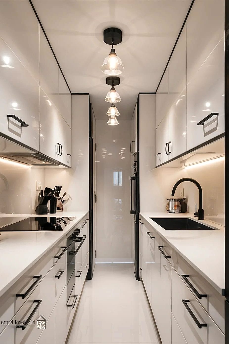 28 Galley Kitchen Ideas Worth Bookmarking Before You Renovate 10 A Single Bold Wall