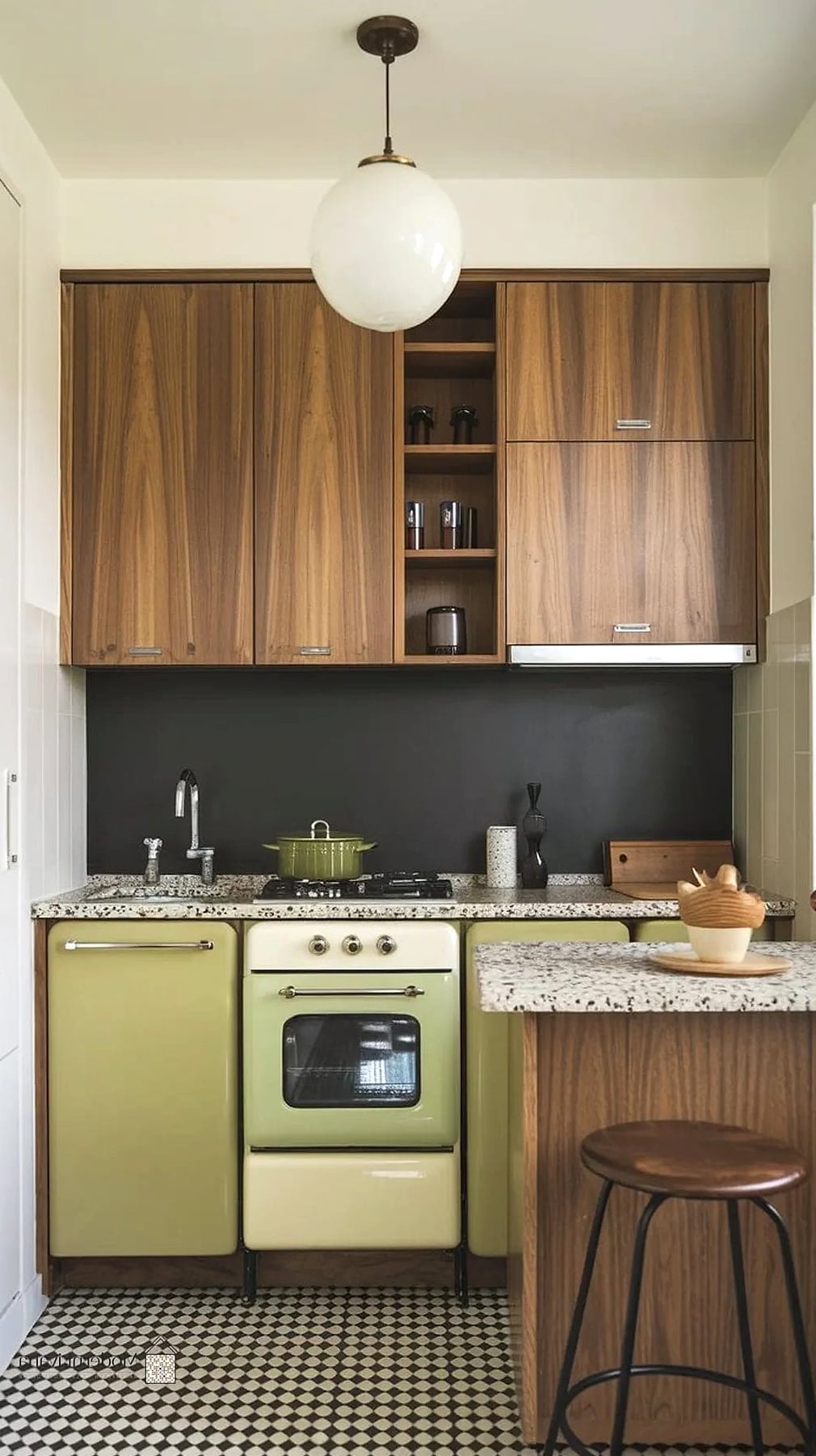 30 Small Kitchen Ideas We Can't Stop Pinning 5 A Single Statement Pendant Light