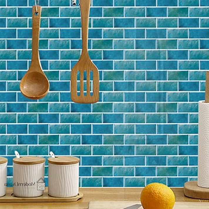 Sky Blue Peel-and-Stick Backsplash